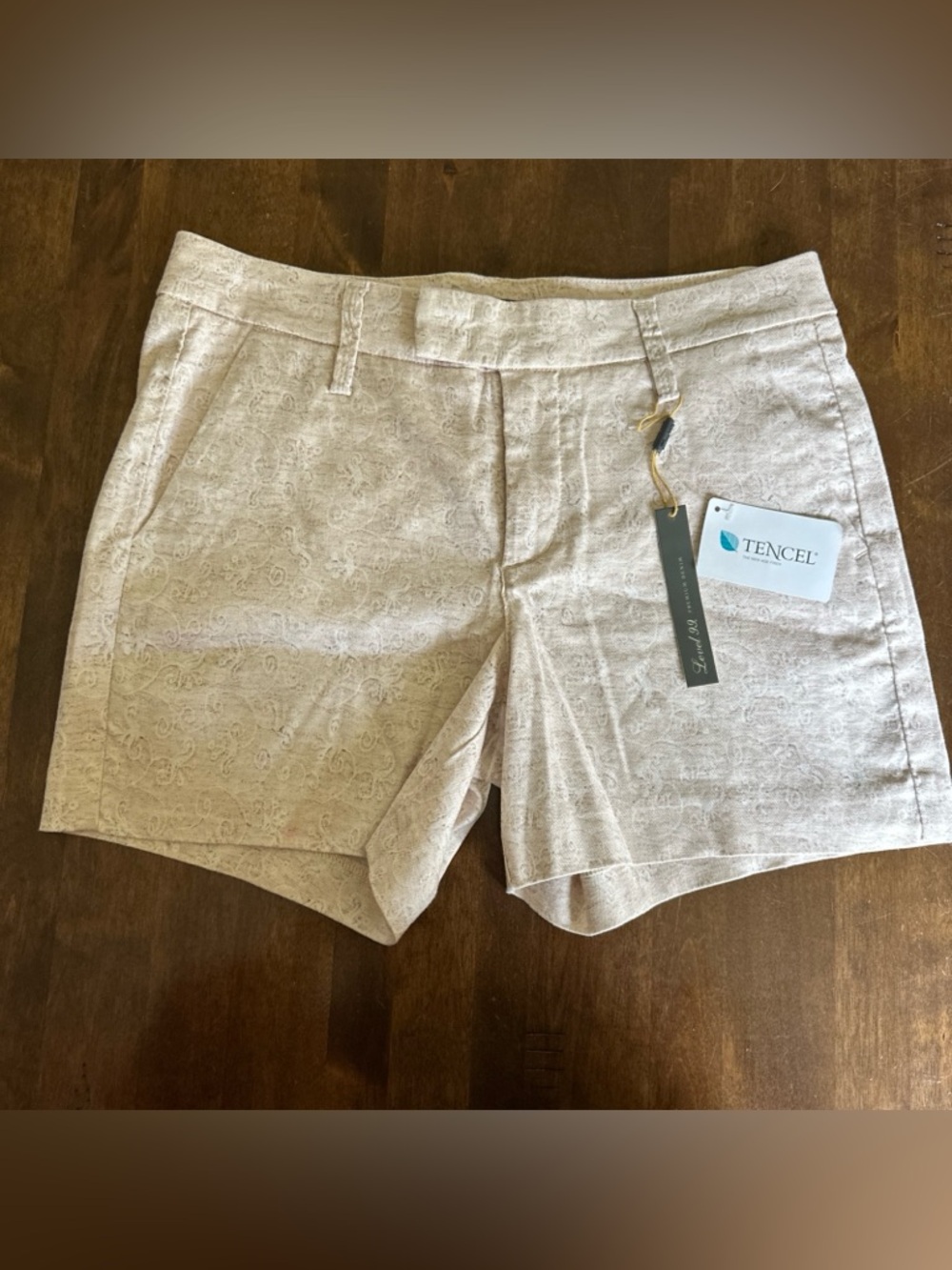 New‎ Level 99 Shorts Womens Size 26 Beige Spring Summer Classic Preppy Cotton